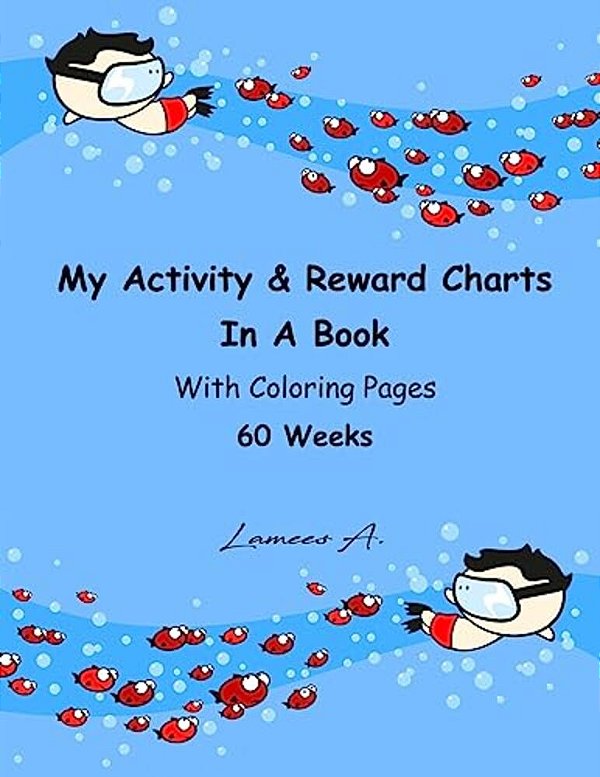 My Activity & Reward Charts In A Book With Coloring Pages 60 Weeks-..
