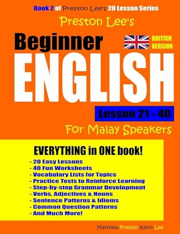 Preston Lee's Beginner English Lesson 21 - 40 For Malay Speakers (British)-..