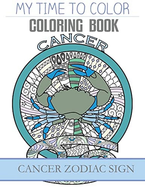 Cancer Zodiac Sign - Adult Coloring Book-..