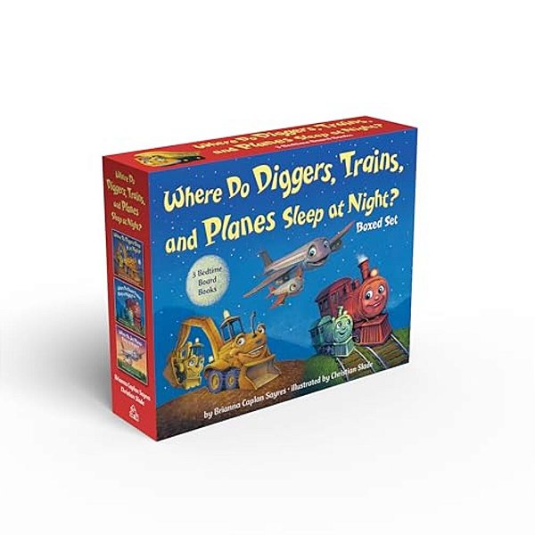 Where Do Diggers, Trains, And Planes Sleep At Night? Board Book Boxed Set-..