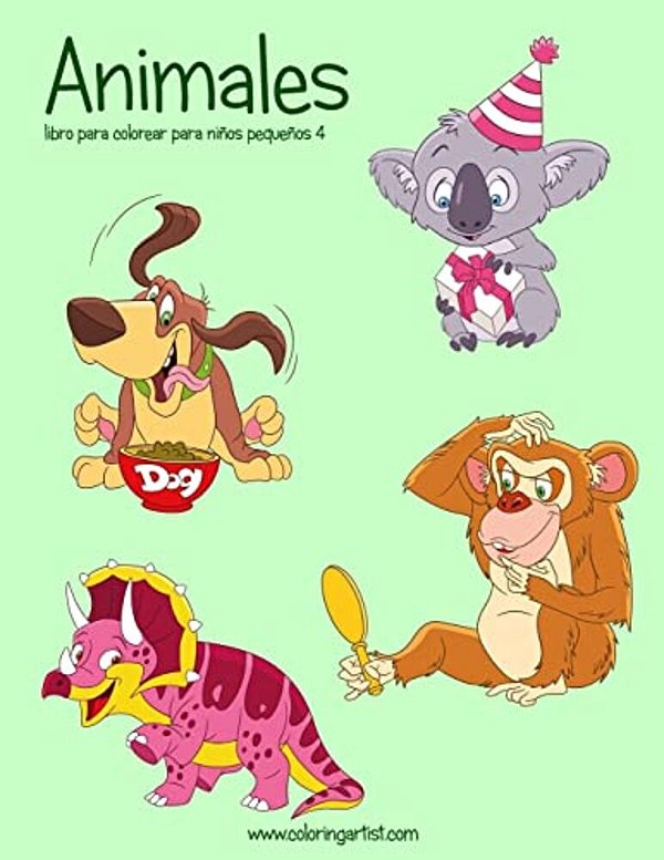 Animales Libro Para Colorear Para Niños Pequeños 4-..