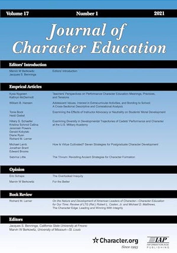Journal Of Character Education Vol 17 Issue 1-..