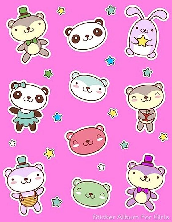 Sticker Album For Girls: 100 Plus Pages For Permanent Sticker Collection, Activity Book For Girls, Pink - 8.5 By 11-..
