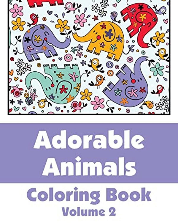 Adorable Animals Coloring Book-..