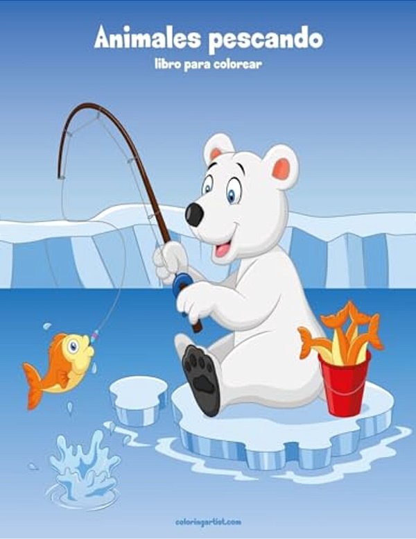 Animales Pescando Libro Para Colorear 1-..