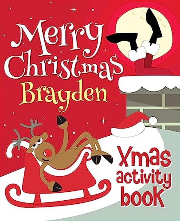 Merry Christmas Brayden - Xmas Activity Book: (Personalized Children's Activity Book)-..