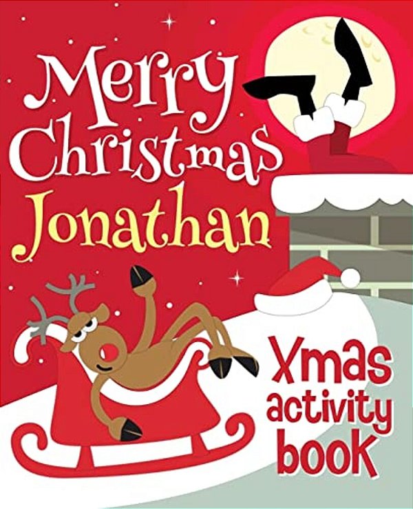 Merry Christmas Jonathan - Xmas Activity Book: (Personalized Children's Activity Book)-..