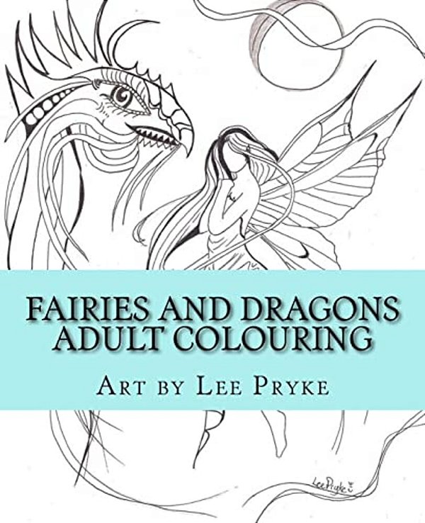 Fairies And Dragons: Adult Colouring Book-..