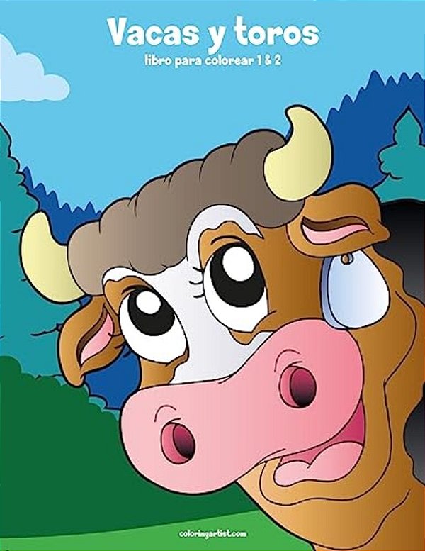 Vacas Y Toros Libro Para Colorear 1 & 2-..