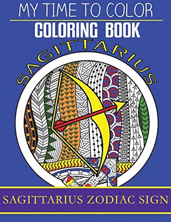 Sagittarius Zodiac Sign - Adult Coloring Book-..