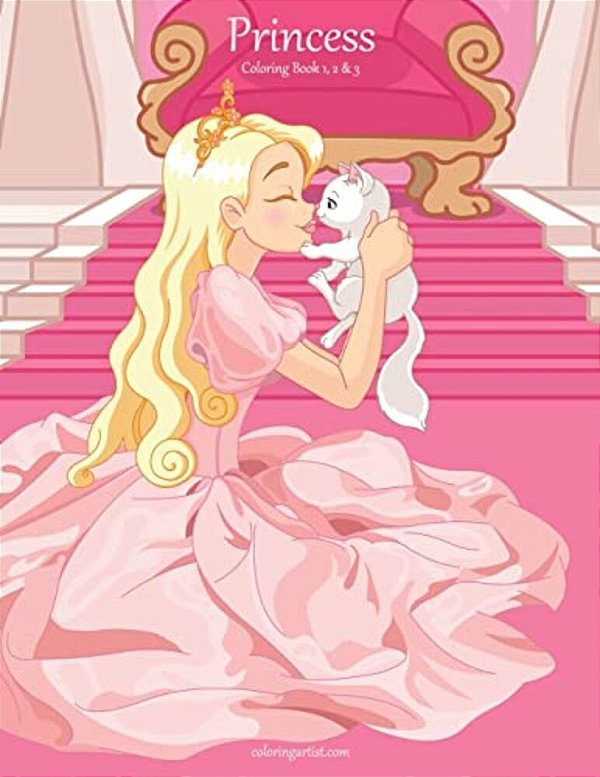Princess Coloring Book 1, 2 & 3-..