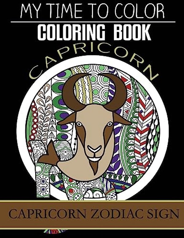 Capricorn Zodiac Sign - Adult Coloring Book-..