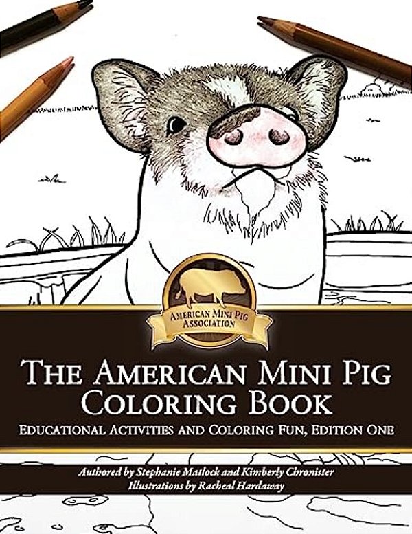 American Mini Pig Coloring Book-..