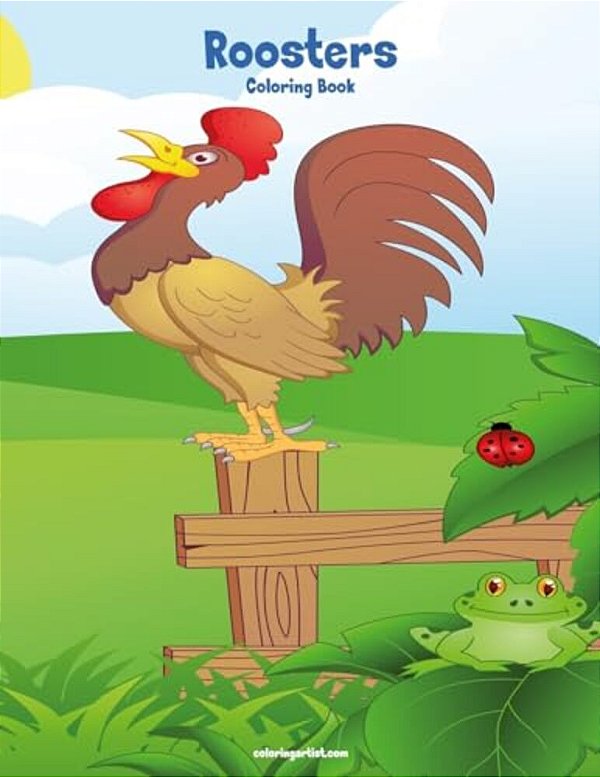 Roosters Coloring Book 1-..