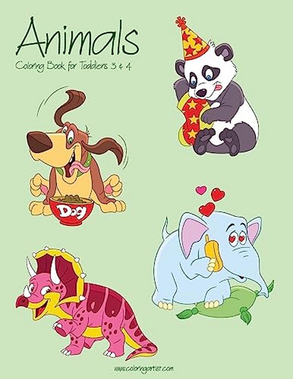 Animals Coloring Book For Toddlers 3 & 4-..