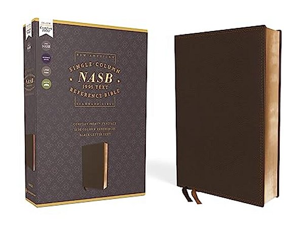 Nasb, Single-Column Reference Bible, Leathersoft, Brown, 1995 Text, Comfort Print-..