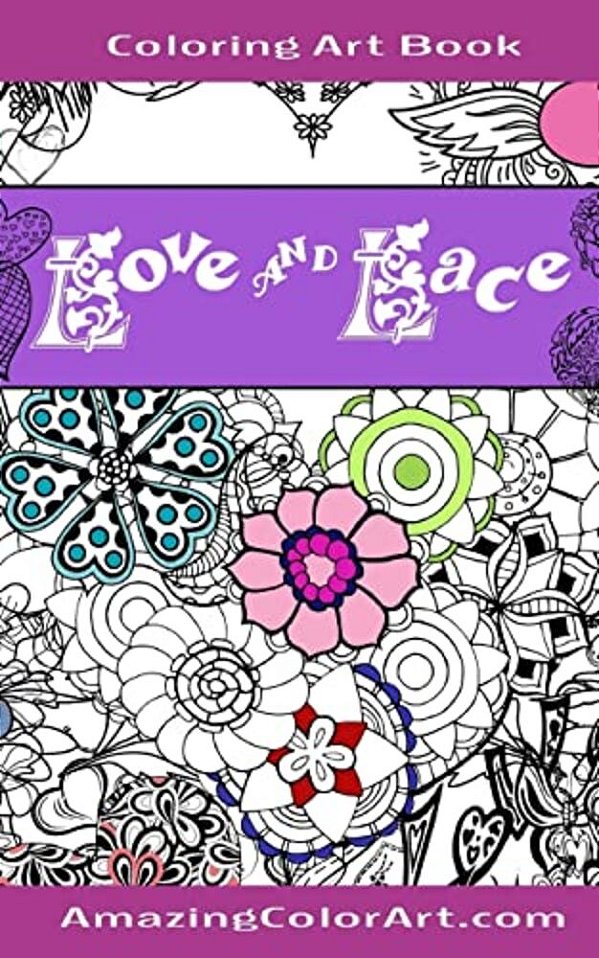 Love And Lace Coloring Art Book - Pocket Size: By Amazing Color Art-..