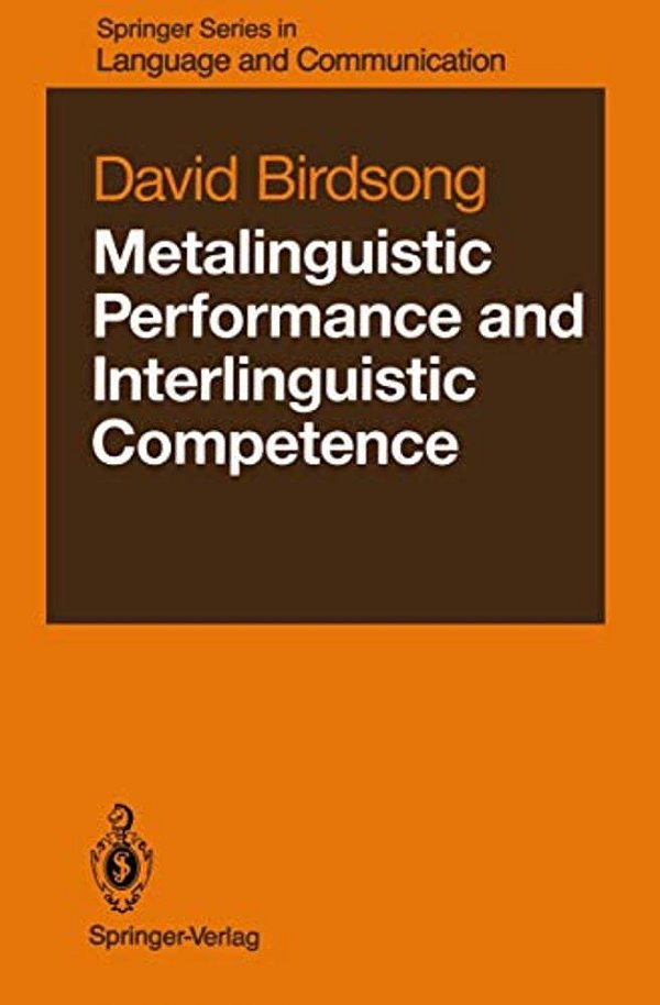 Metalinguistic Performance And Interlinguistic Competence-..