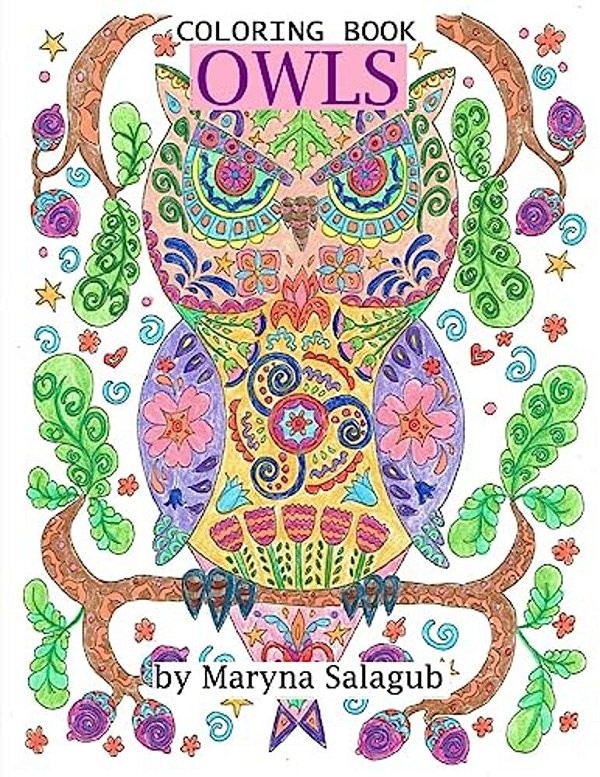 Owls Coloring Book-..