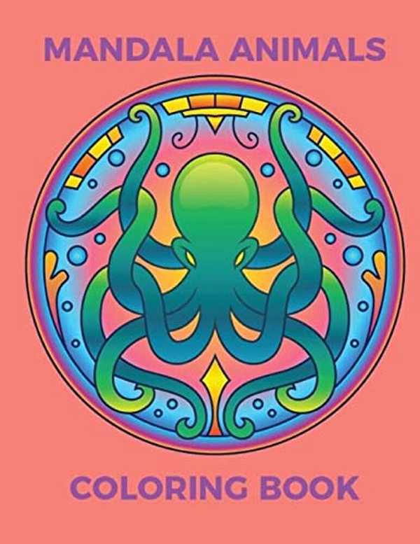Mandala Animals Coloring Book-..