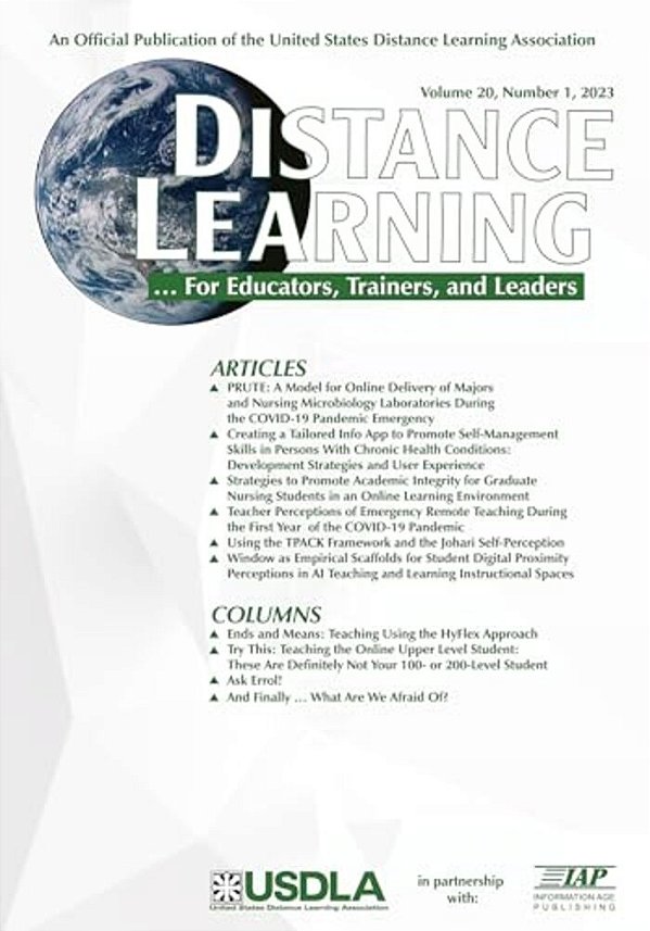 Distance Learning Vol 20 Issue 1-..