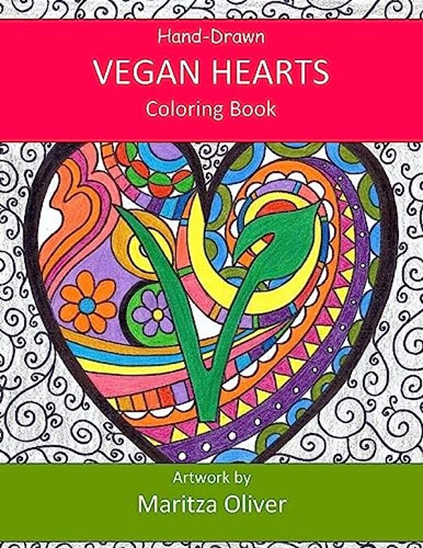 Vegan Hearts: Coloring Book-..