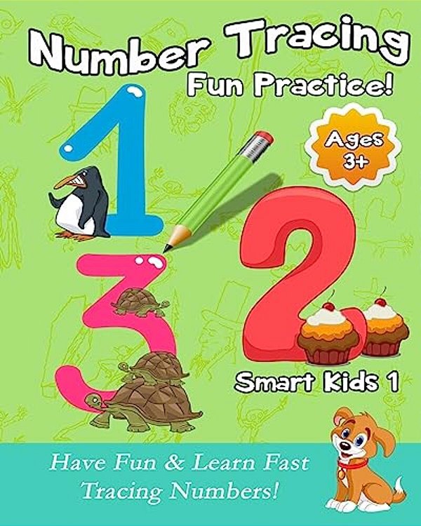 Number Tracing Fun Practice!: Have Fun & Learn Fast Tracing Numbers!-..