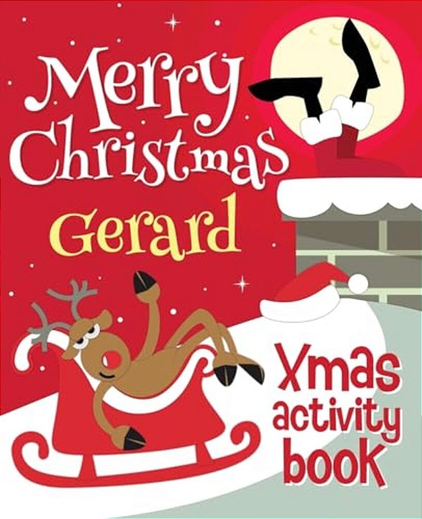 Merry Christmas Gerard - Xmas Activity Book: (Personalized Children's Activity Book)-..
