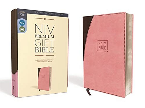 Niv, Premium Gift Bible, Leathersoft, Pink/Brown, Red Letter Edition, Comfort Print-..