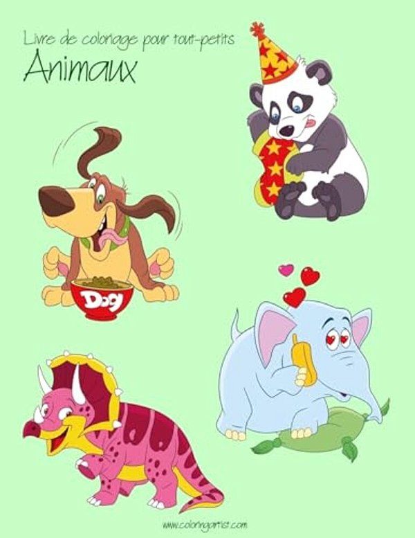 Livre De Coloriage Pour Tout-Petits Animaux 3 & 4-..