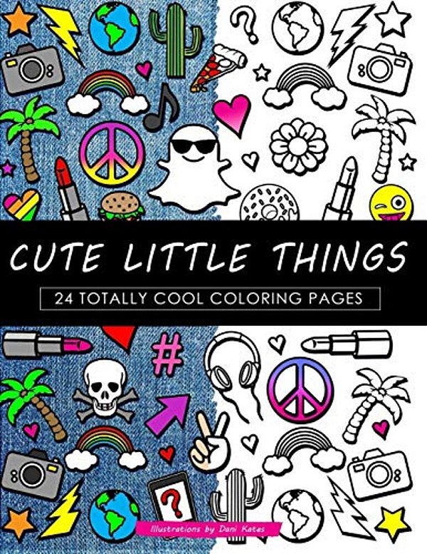 Cute Little Things Coloring Book: 24 Page Coloring Book-..