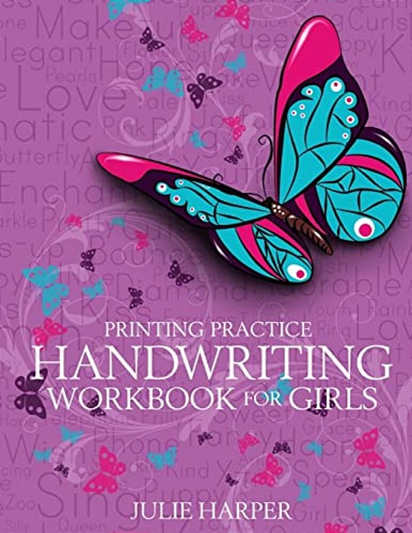 Printing Practice Handwriting Workbook For Girls-..