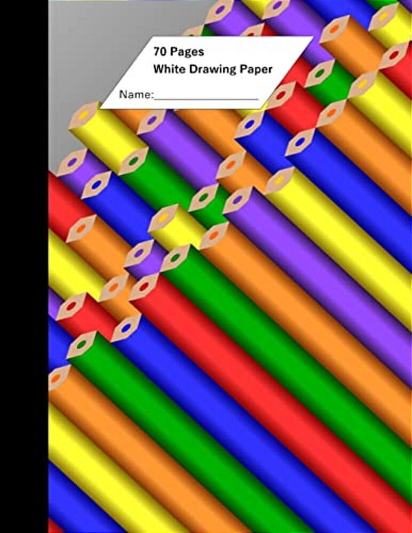 White Drawing Paper (70 Sheets) Pencil Cover-..
