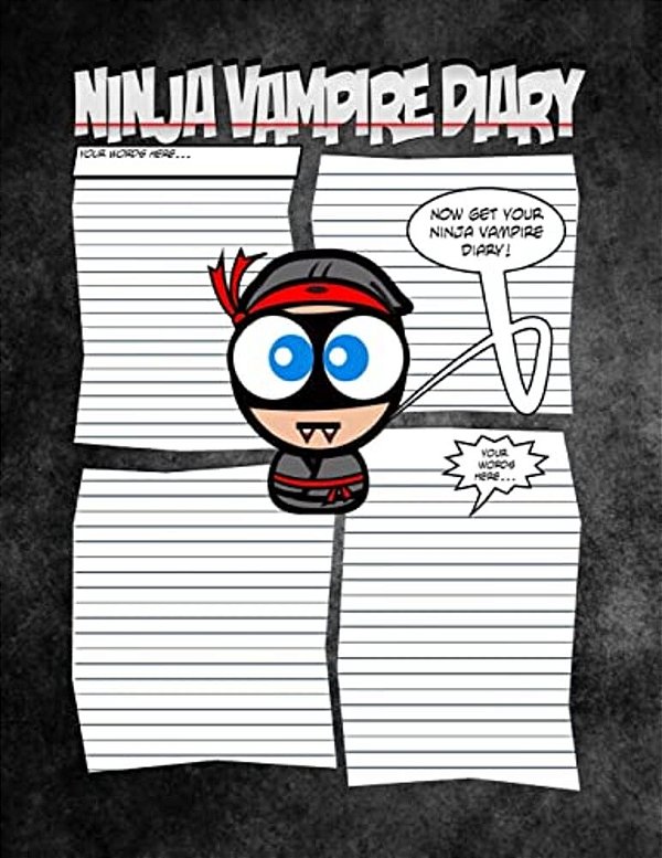 Ninja Vampire Diary - A Spooktaculous Place To Keep Your Secrets: Worlds Most Spooktaculous Diary With Ninja Vampire Style-..