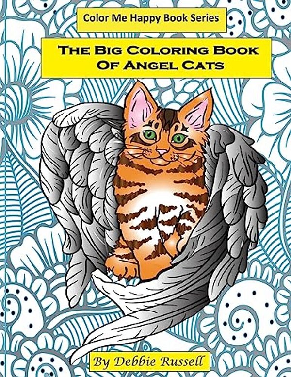 The Big Coloring Book Of Angel Cats: 40 Amazing Angel Cat Designs To Color!-..