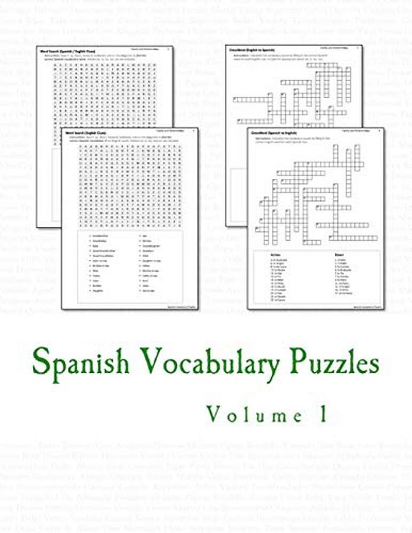 Spanish Vocabulary Puzzles - Volume 1-..