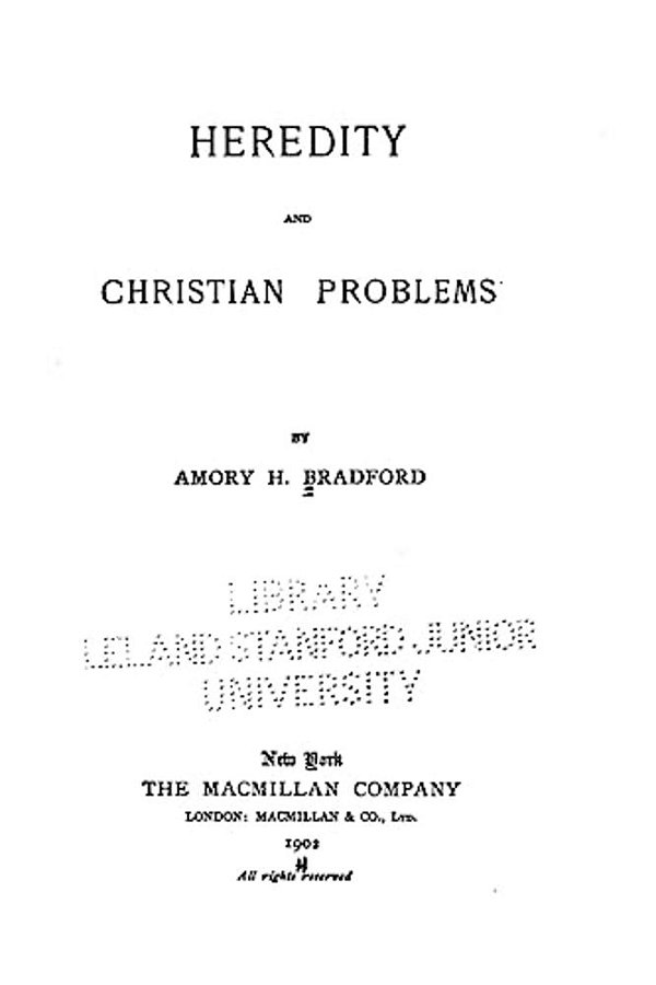 Heredity And Christian Problems-..