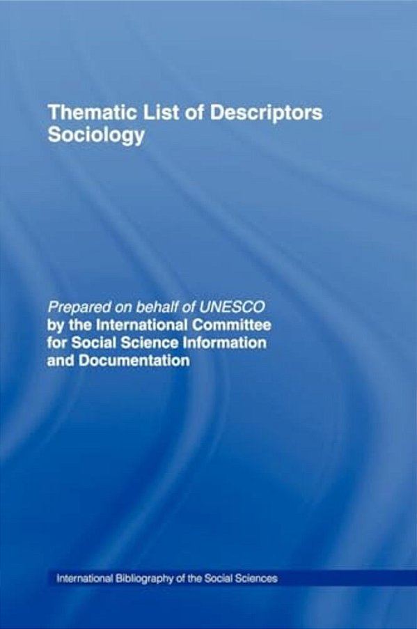 Thematic List Of Descriptors - Sociology-..