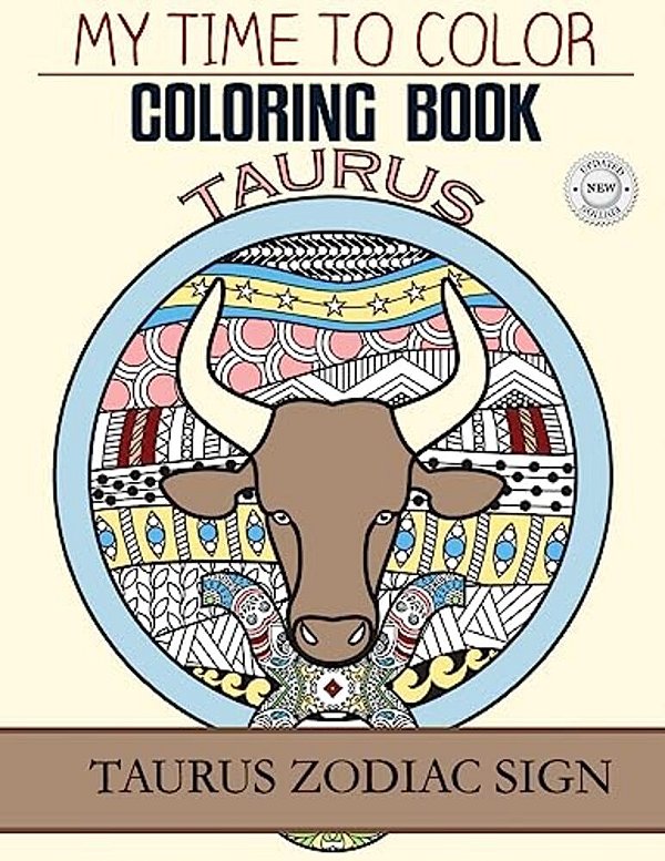 Taurus Zodiac Sign - Adult Coloring Book-..