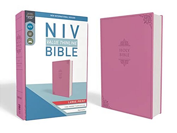 Niv, Value Thinline Bible, Large Print, Imitation Leather, Pink-..