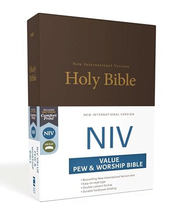 Niv, Value Pew And Worship Bible, Hardcover, Brown-..