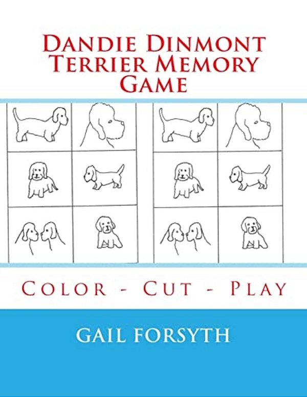 Dandie Dinmont Terrier Memory Game: Color - Cut - Play-..