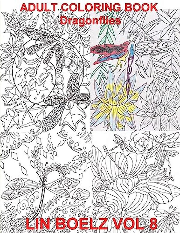 Adult Coloring Book Dragonflies-..