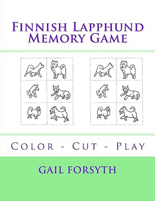 Finnish Lapphund Memory Game: Color - Cut - Play-..