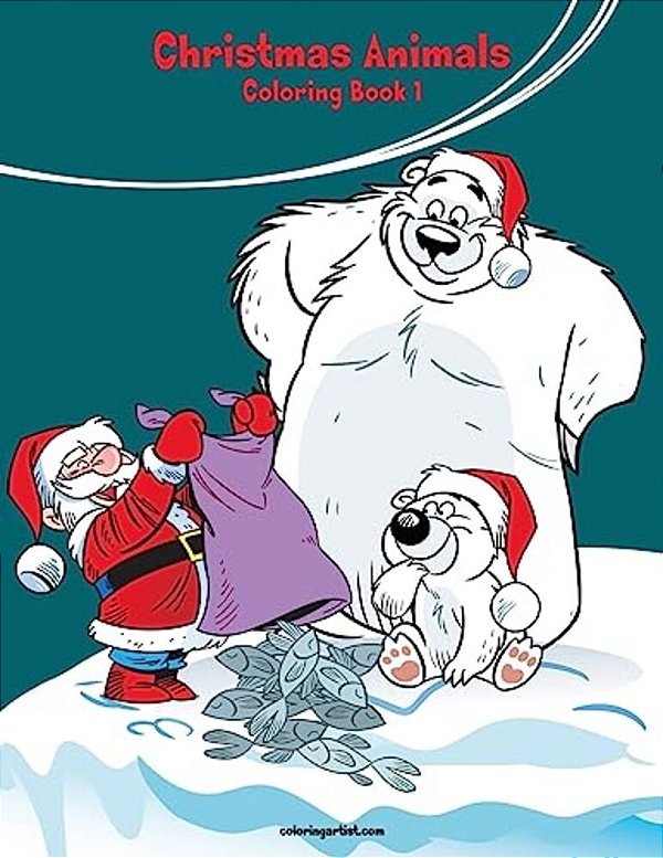 Christmas Animals Coloring Book 1-..