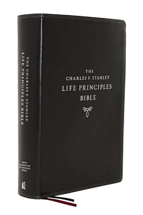 Nasb, Charles F. Stanley Life Principles Bible, 2ND Edition, Leathersoft, Black, Thumb Indexed, Comfort Print: Holy Bible, New American Standard Bible-..