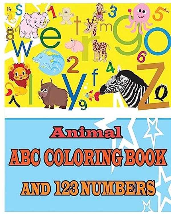Animal Abc Coloring Book And 123 Numbers-..