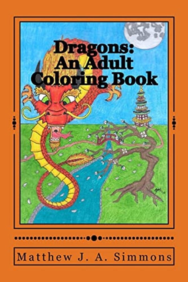 Dragons: An Adult Coloring Book-..