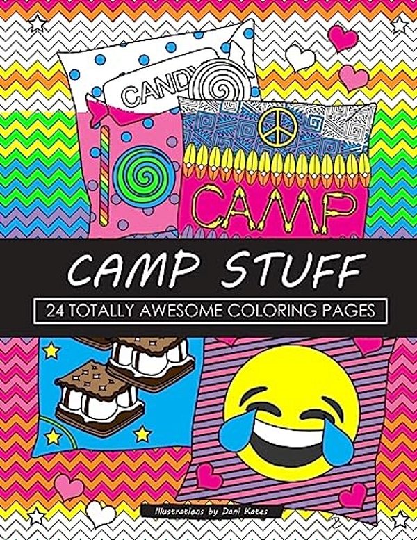 Camp Stuff 24 Page Coloring Book: 24 Totally Awesome Coloring Pages-..