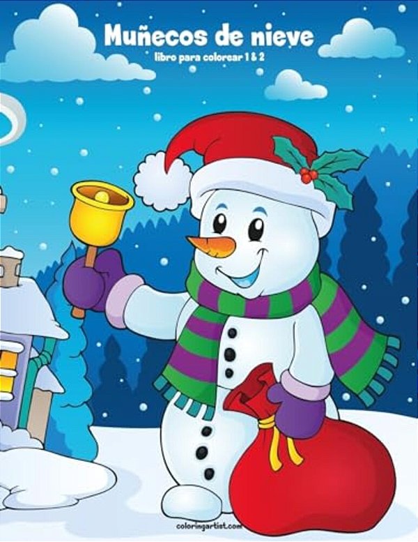 Muñecos De Nieve Libro Para Colorear 1 & 2-..